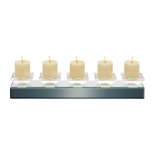 24" Clear Mirror Glam Candlestick Holder